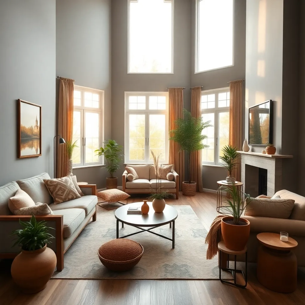 Jak ocieplić szary salon