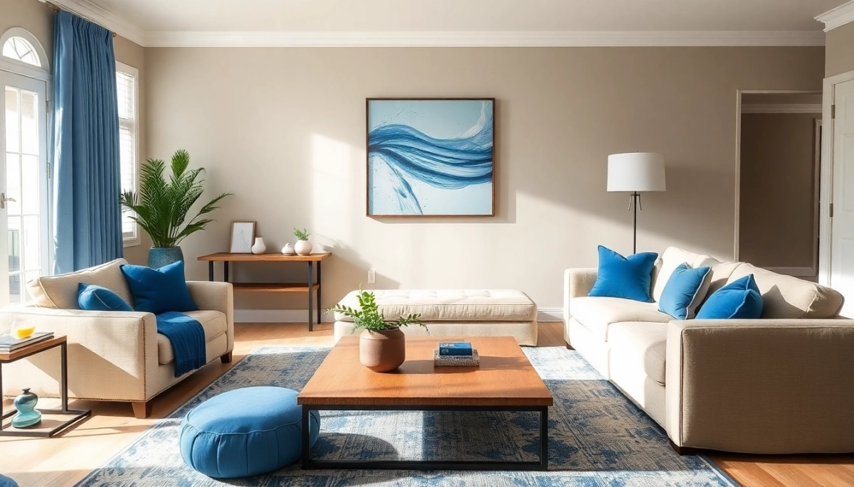 Jaki kolor do beżu w salonie